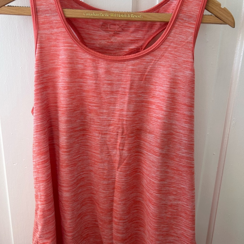 Women’s Coral Space-Dyed Scoop Neck Tank Top